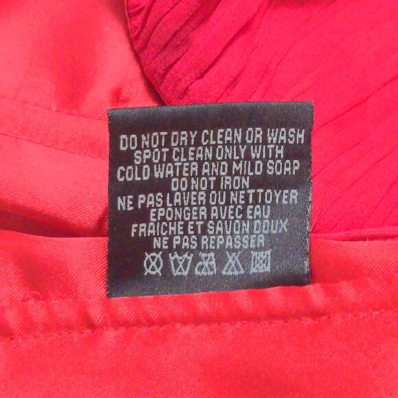 Aidan Mattox Womens Swing Dress Red Lined Maxi Off Shoulder Sleeveless Beads 6 - Picture 15 of 16